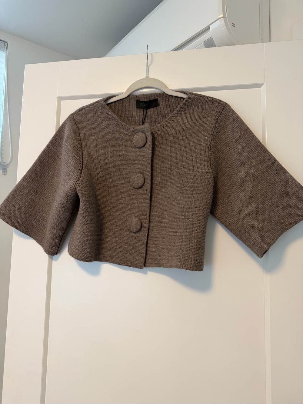 NWT Zara cropped heavy knit shacket